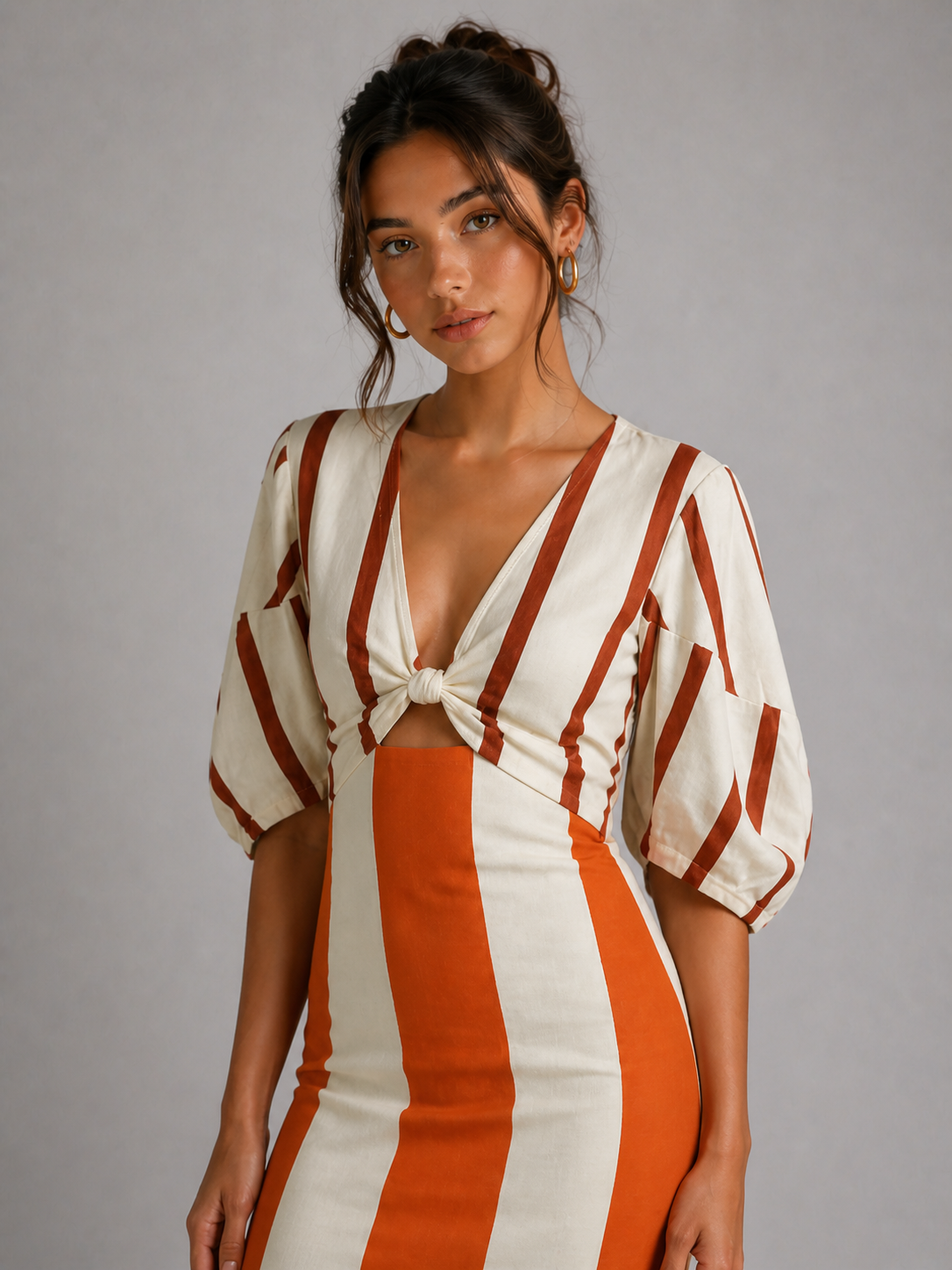 AVÉLINE – ROBE LONGUE RAYÉE COLORÉE