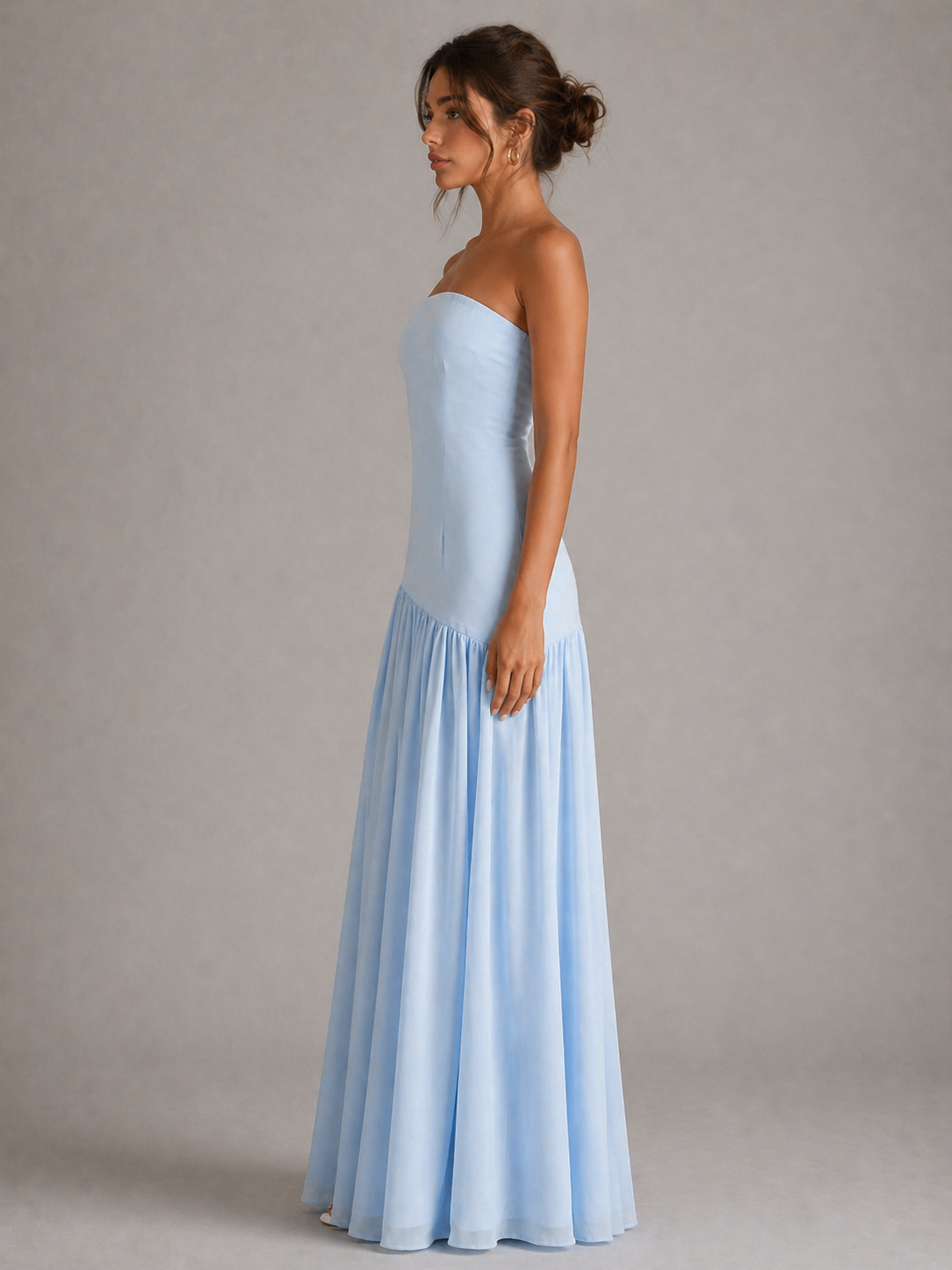 CLARA – ROBE LONGUE BUSTIER FLUIDE