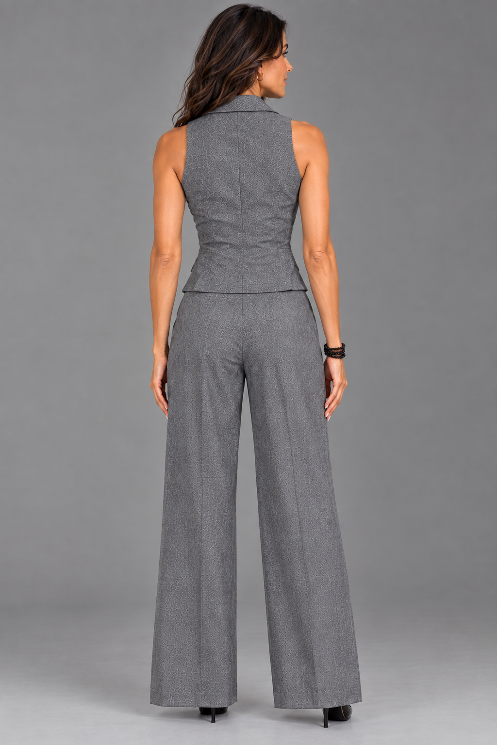 Amélie | Ensemble élégant avec gilet et pantalon large