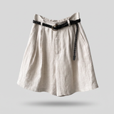 Karine – Short taille haute en lin