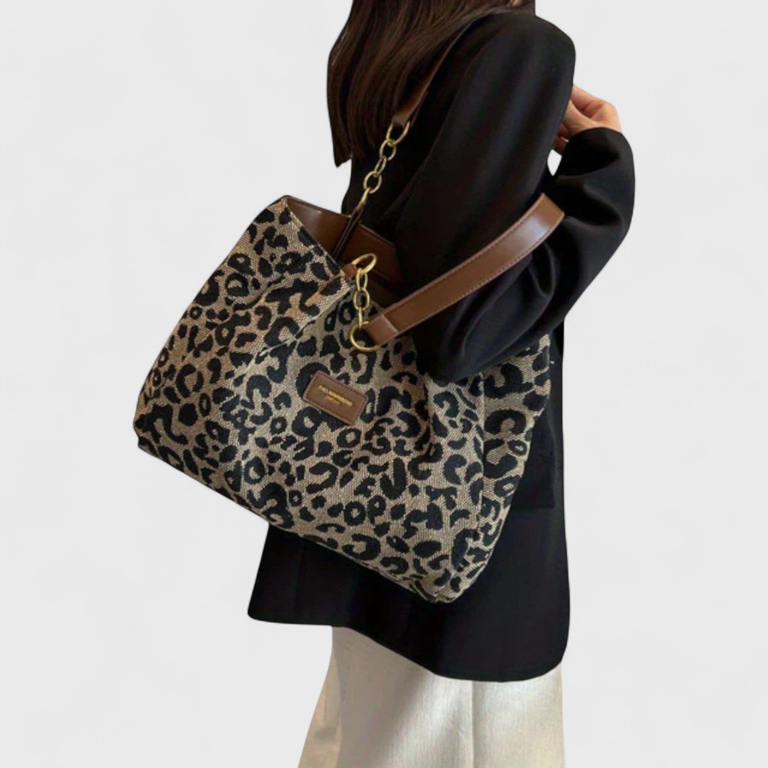 ALIZÉE – SAC SHOPPING MOTIF LÉOPARD