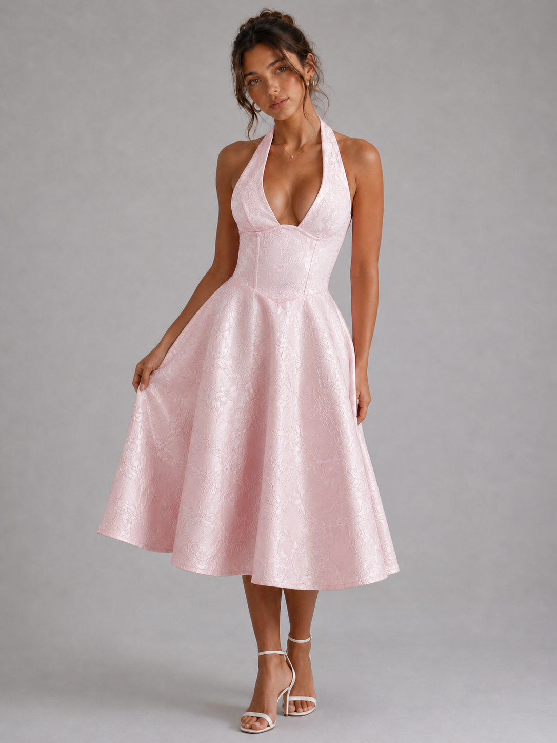 CATALINA - ROBE MIDI ROMANTIQUE AU CHARME DE RÊVE