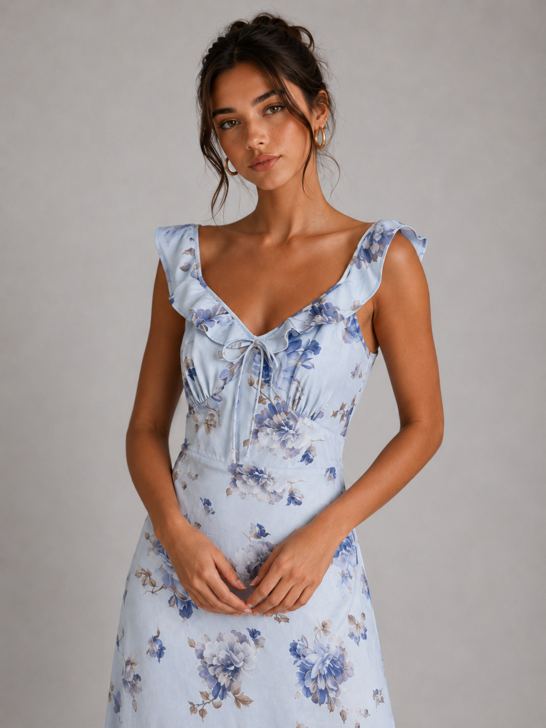 SOLÈNE - ROBE LONGUE FLEURIE À DOS NU