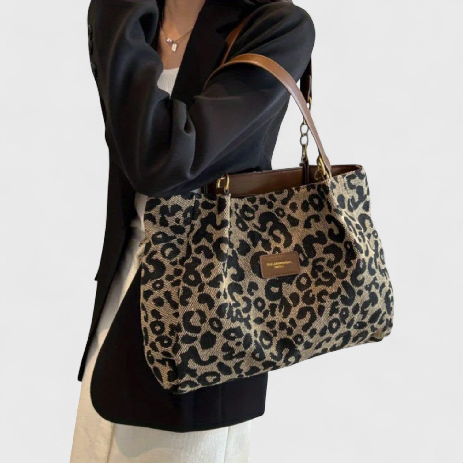 ALIZÉE – SAC SHOPPING MOTIF LÉOPARD