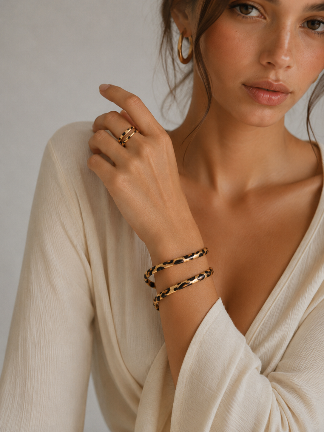 ÉLISÉE - ENSEMBLE BRACELET ET BAGUE SPIRALE