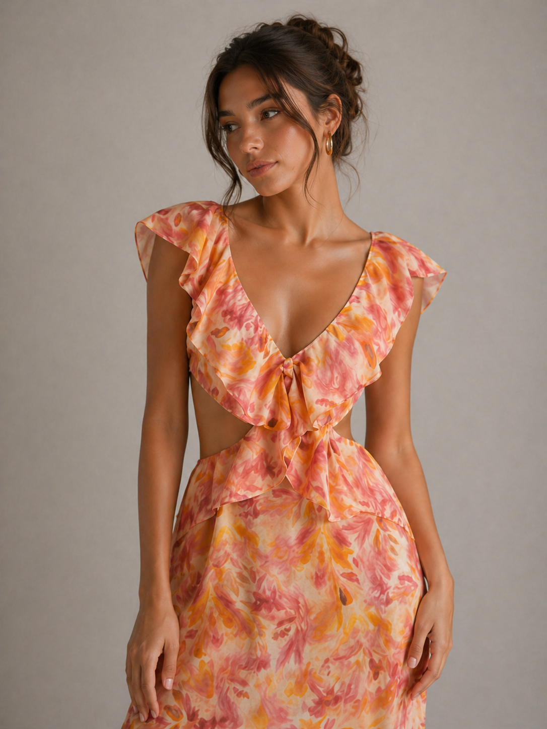 EMMA – ROBE MAXI À VOLANTS