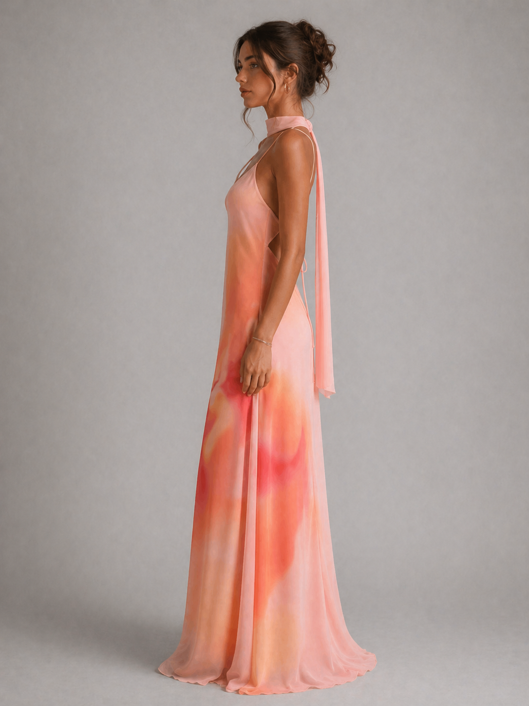 SOLÈNE – ROBE LONGUE DOS NU DRAPÉE
