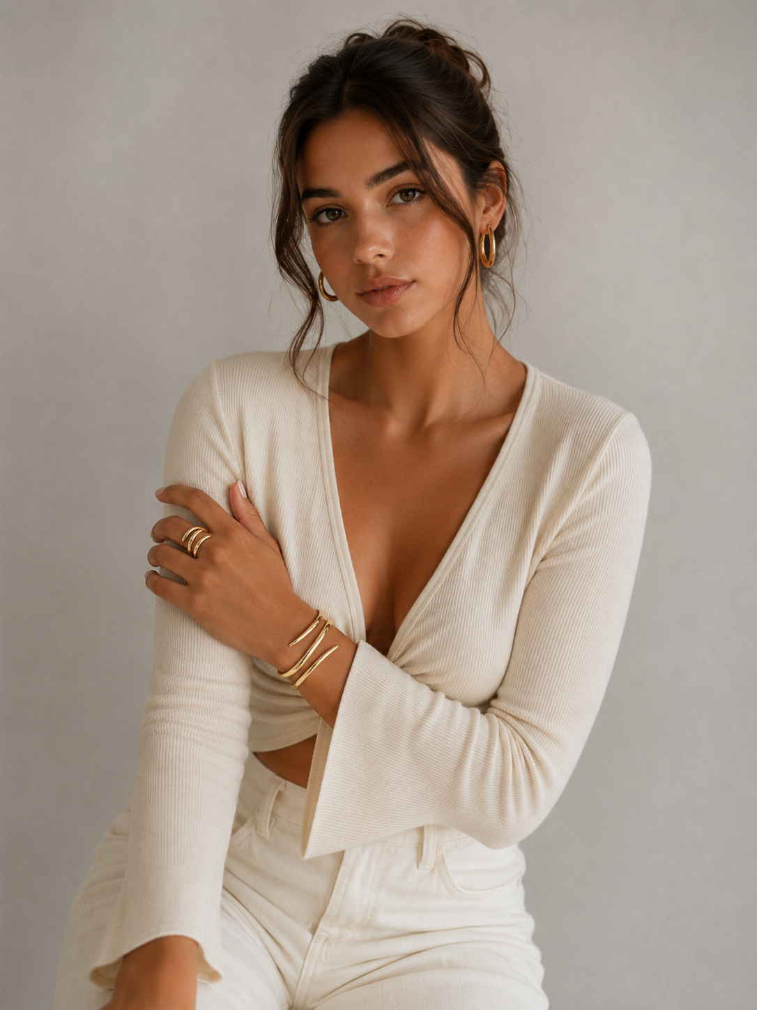 ÉLISÉE - ENSEMBLE BRACELET ET BAGUE SPIRALE