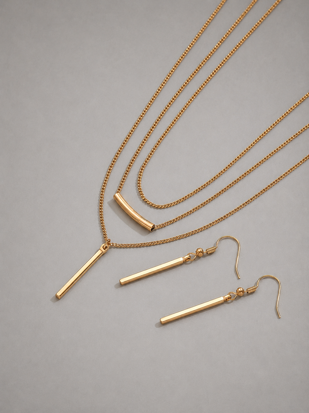 LIORA – COLLIER MULTIRANG ET BOUCLES D’OREILLES PARURE