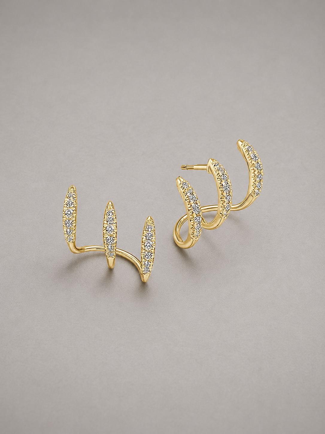 AURÉLIE – BOUCLES D’OREILLES ARC À ZIRCONS