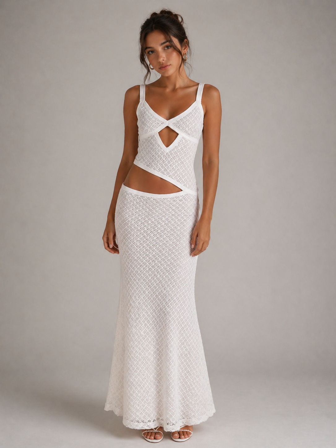 ALYA – ROBE LONGUE EN MAILLE AJOURÉE D’ÉTÉ