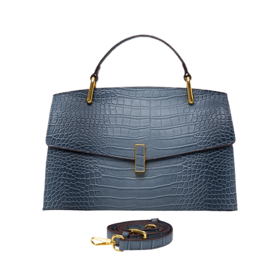 ÉLO – SAC STRUCTURÉ EFFET CROCO AVEC BANDOULIÈRE
