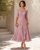 Célestine™ | Robe longue élégante à détails en dentelle