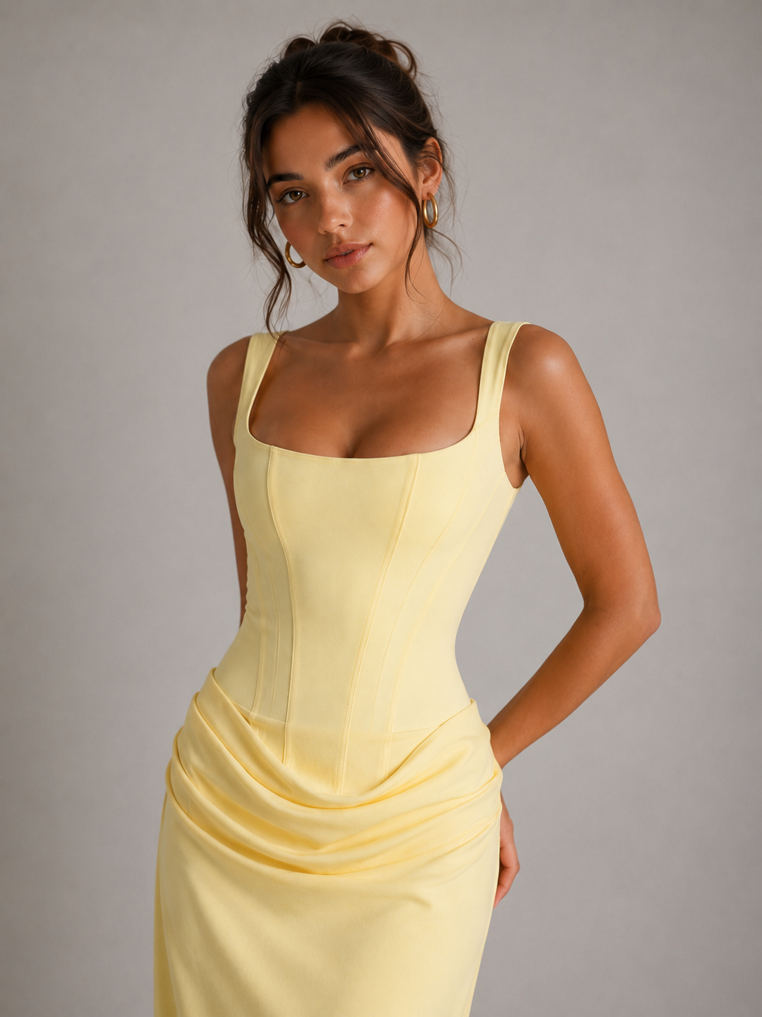 ARIA – ROBE MAXI SCULPTANTE EFFET CORSET