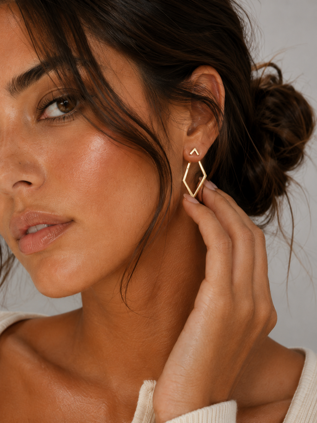 AMÉLIE – BOUCLES D’OREILLES GÉOMÉTRIQUES DORÉES