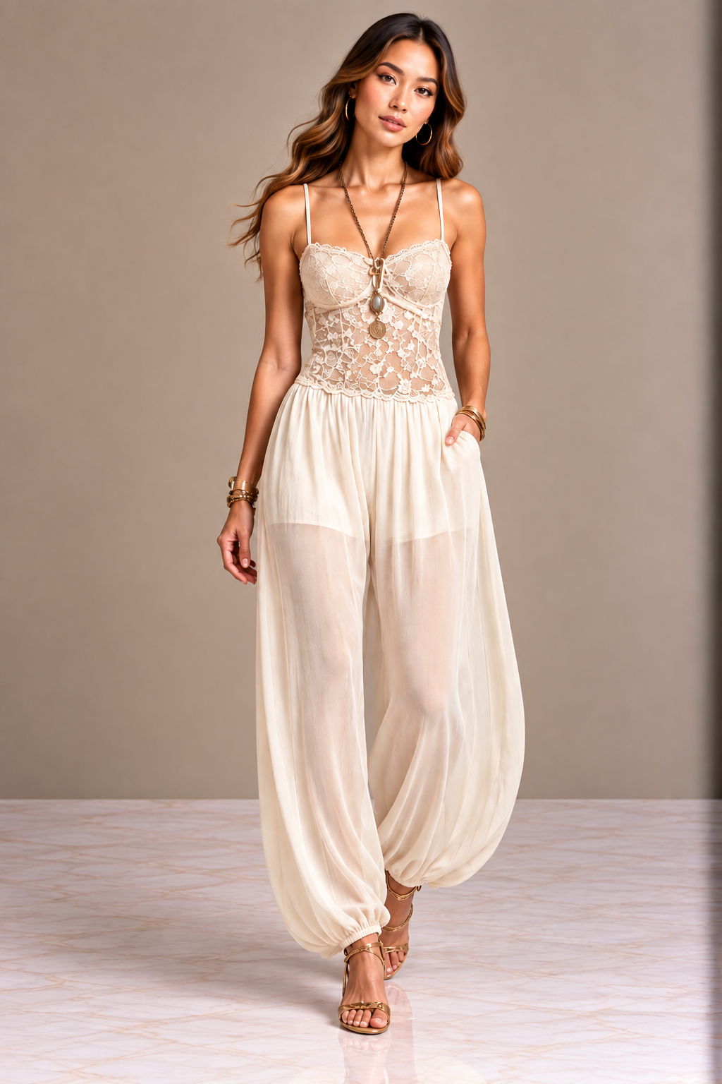 Claudine™ | Combinaison Bohème en Dentelle