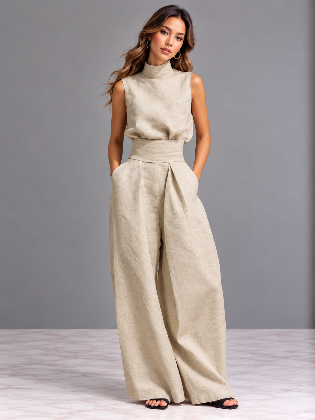 Clara™ | Ensemble fluide en mélange de lin