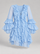 Élodie – Robe courte élégante à volants