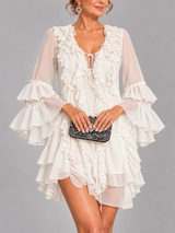 Élodie – Robe courte élégante à volants