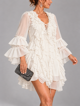 Élodie – Robe courte élégante à volants
