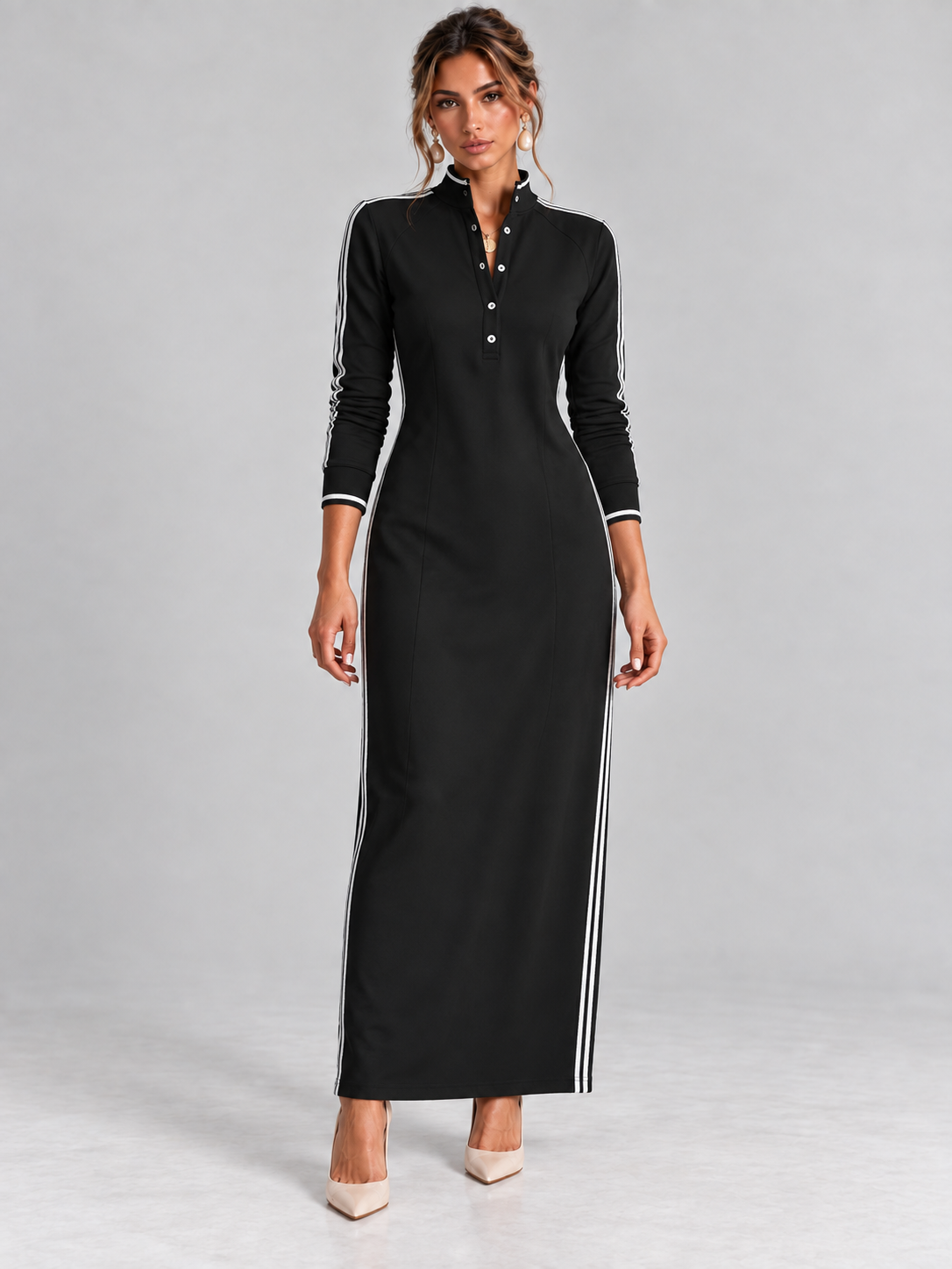 Élégance Sport-Chic | Robe Longue Moderne
