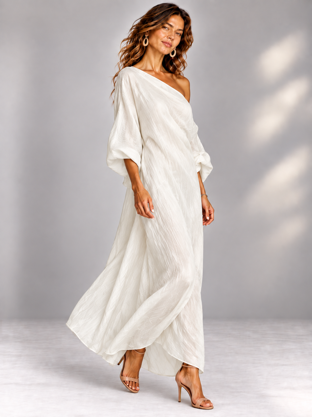 Soline | Robe longue fluide asymétrique élégante