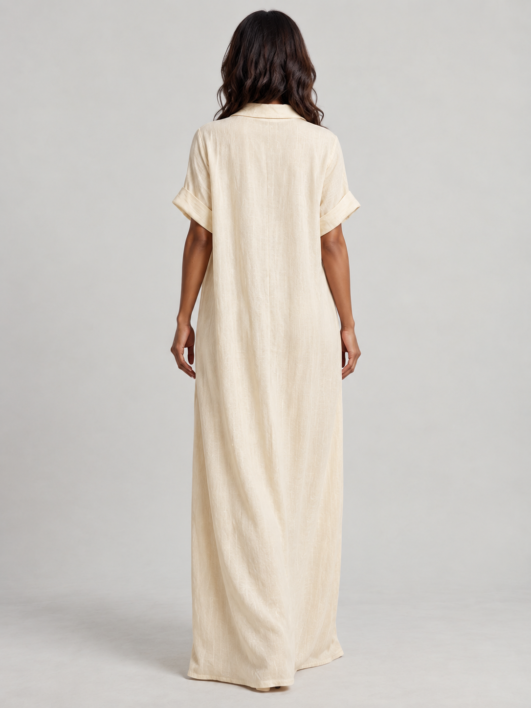 Camille | Robe longue bohème élégante avec broderie et coupe fluide