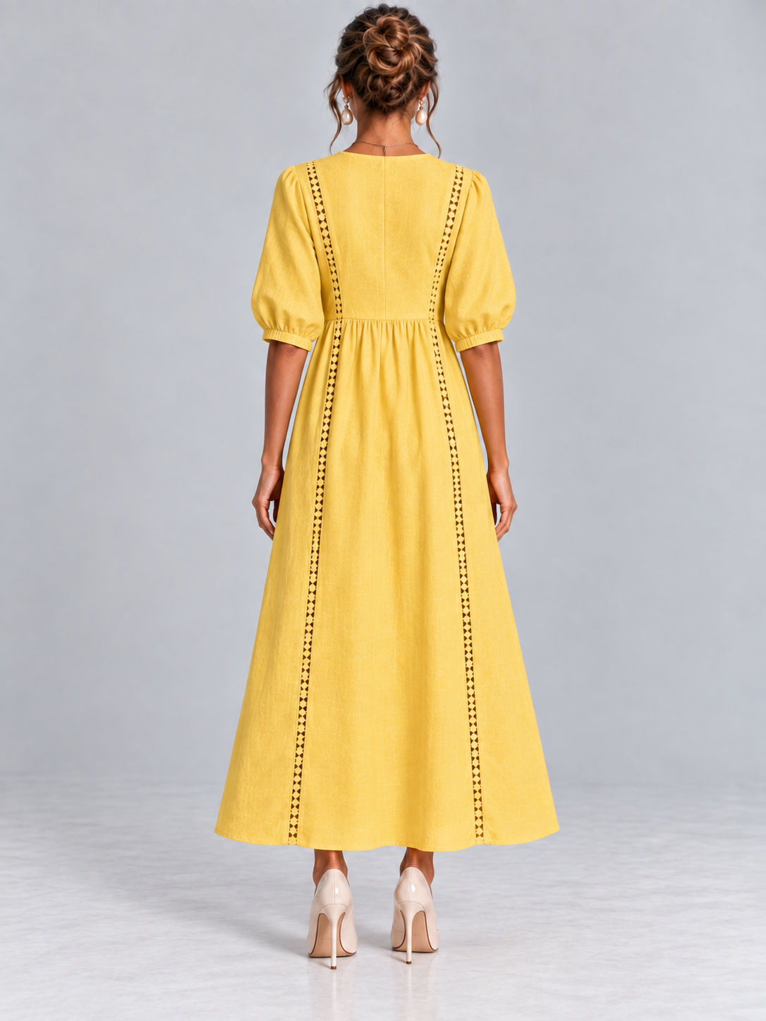Madeleine™ | Robe en Lin et Coton Dentelée