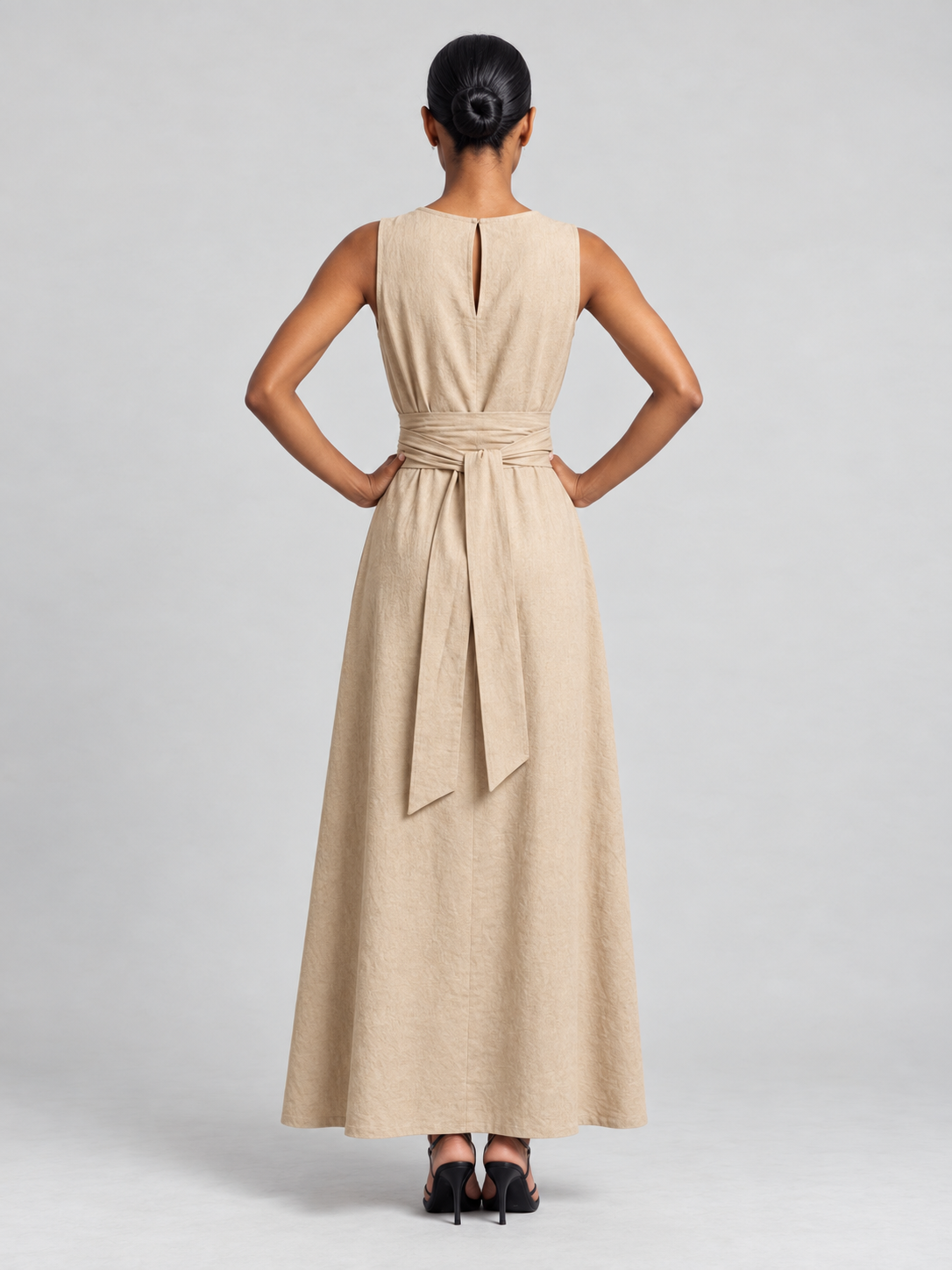 Léna | Robe longue confortable et élégante avec taille souple