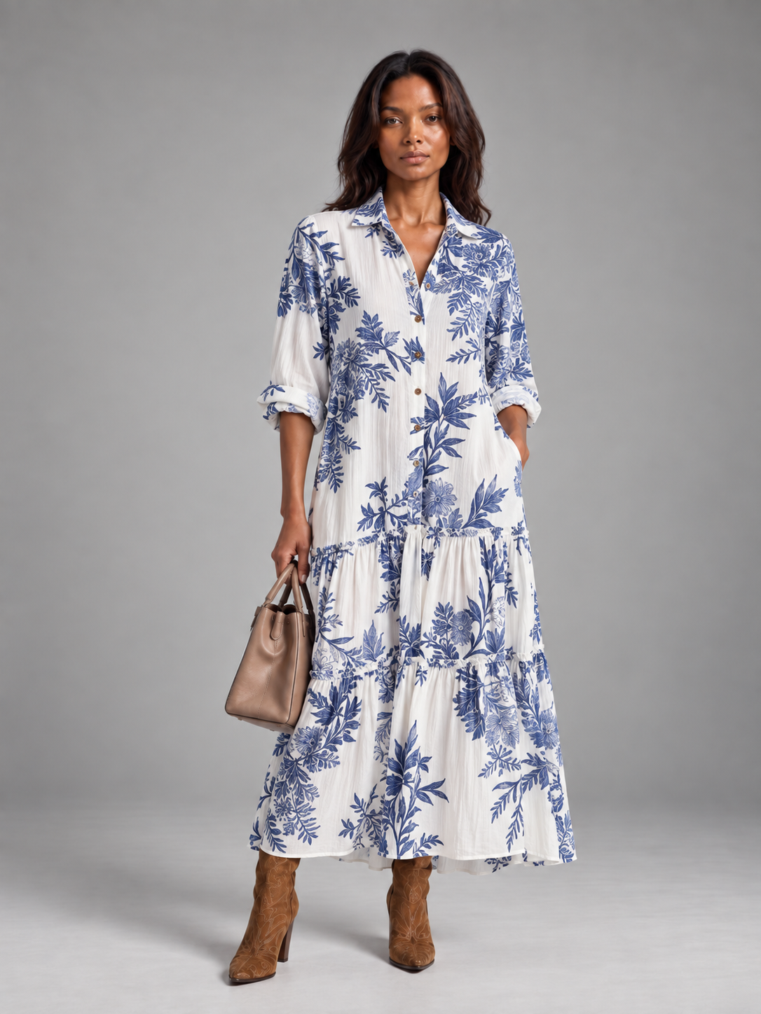Margaux™ | Robe longue fleurie élégante