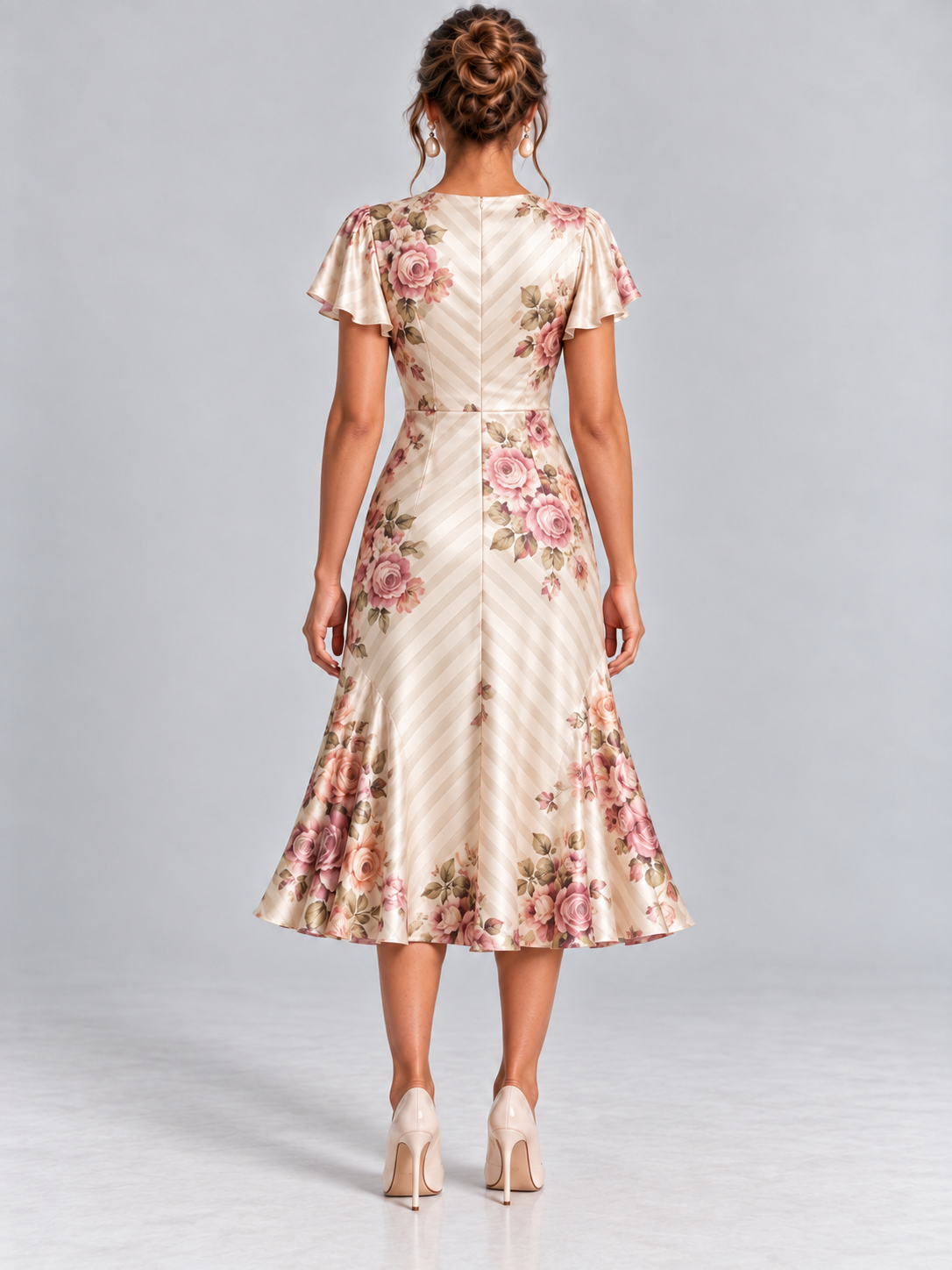 Rosalie | Robe midi fluide à imprimé floral élégant