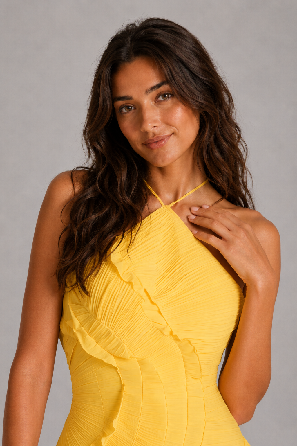 SOLÈNE | ROBE MAXI PLISSÉE