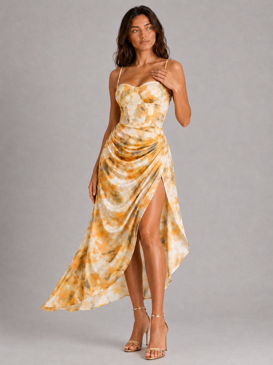 ÉLODIE | ROBE MIDI DRAPÉE