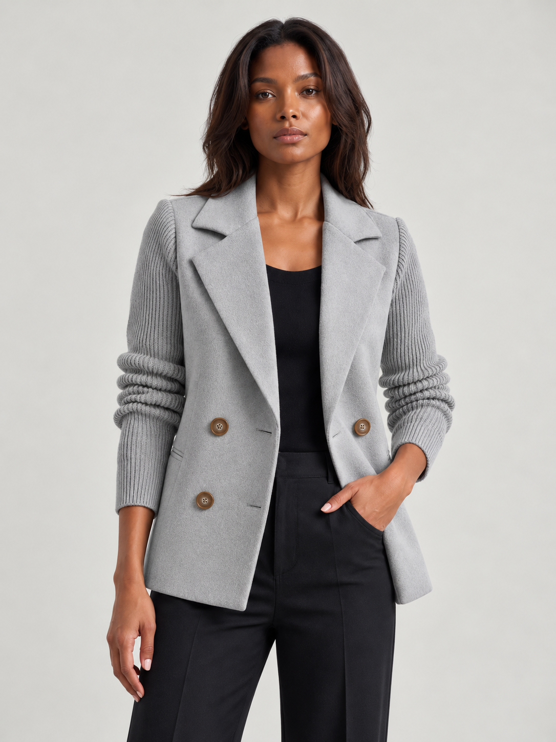 Clémence™ | Blazer élégant à manches en maille