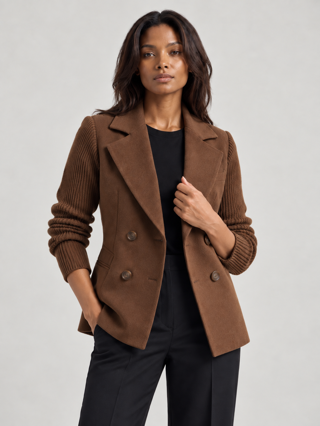 Clémence™ | Blazer élégant à manches en maille