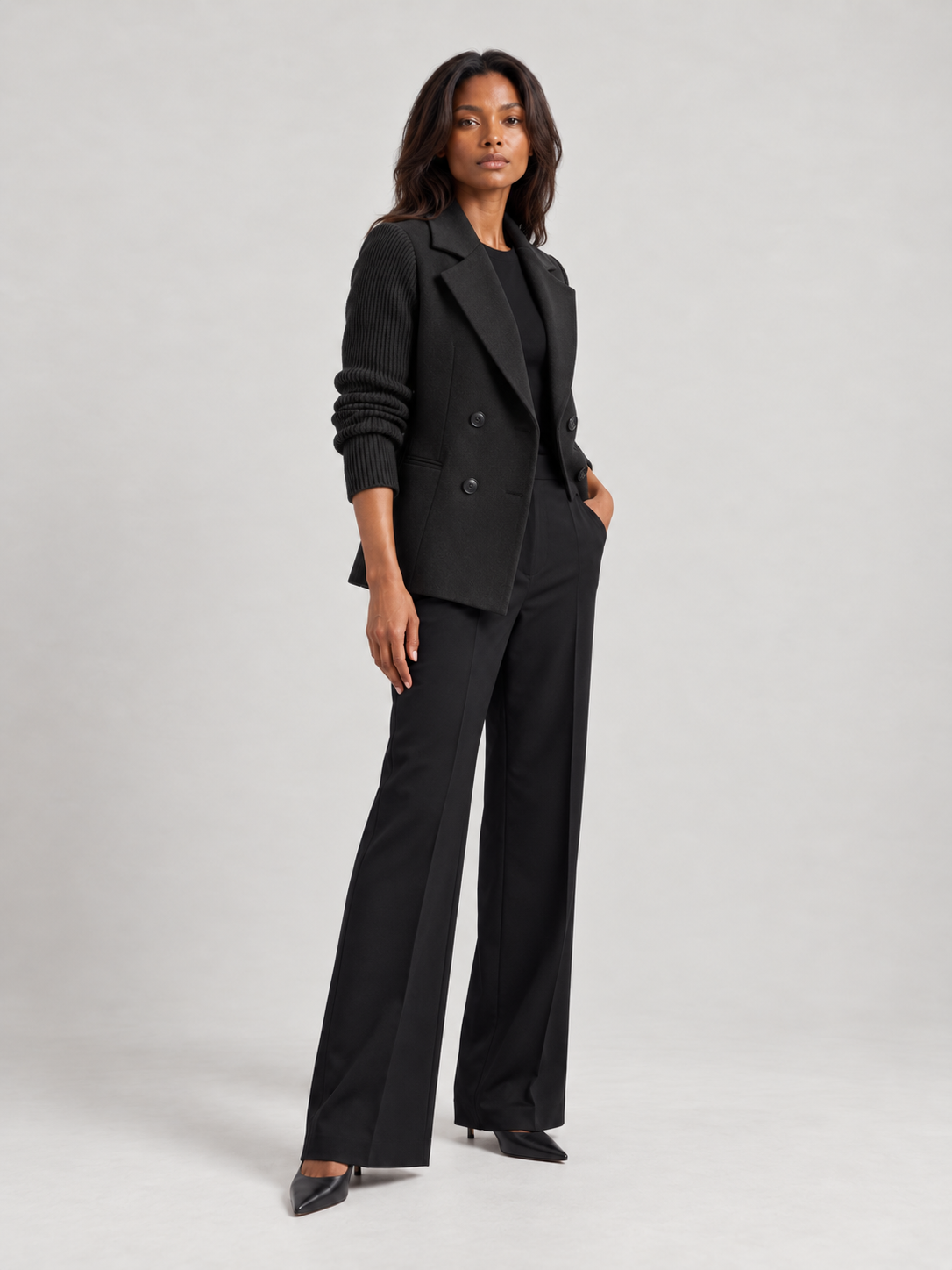 Clémence™ | Blazer élégant à manches en maille