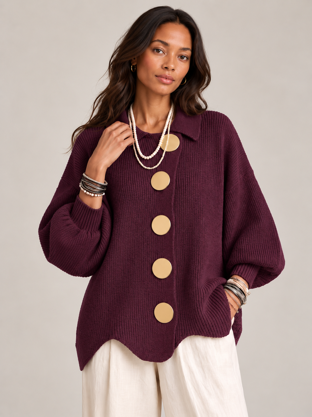 Clémence™ | Cardigan oversize élégant