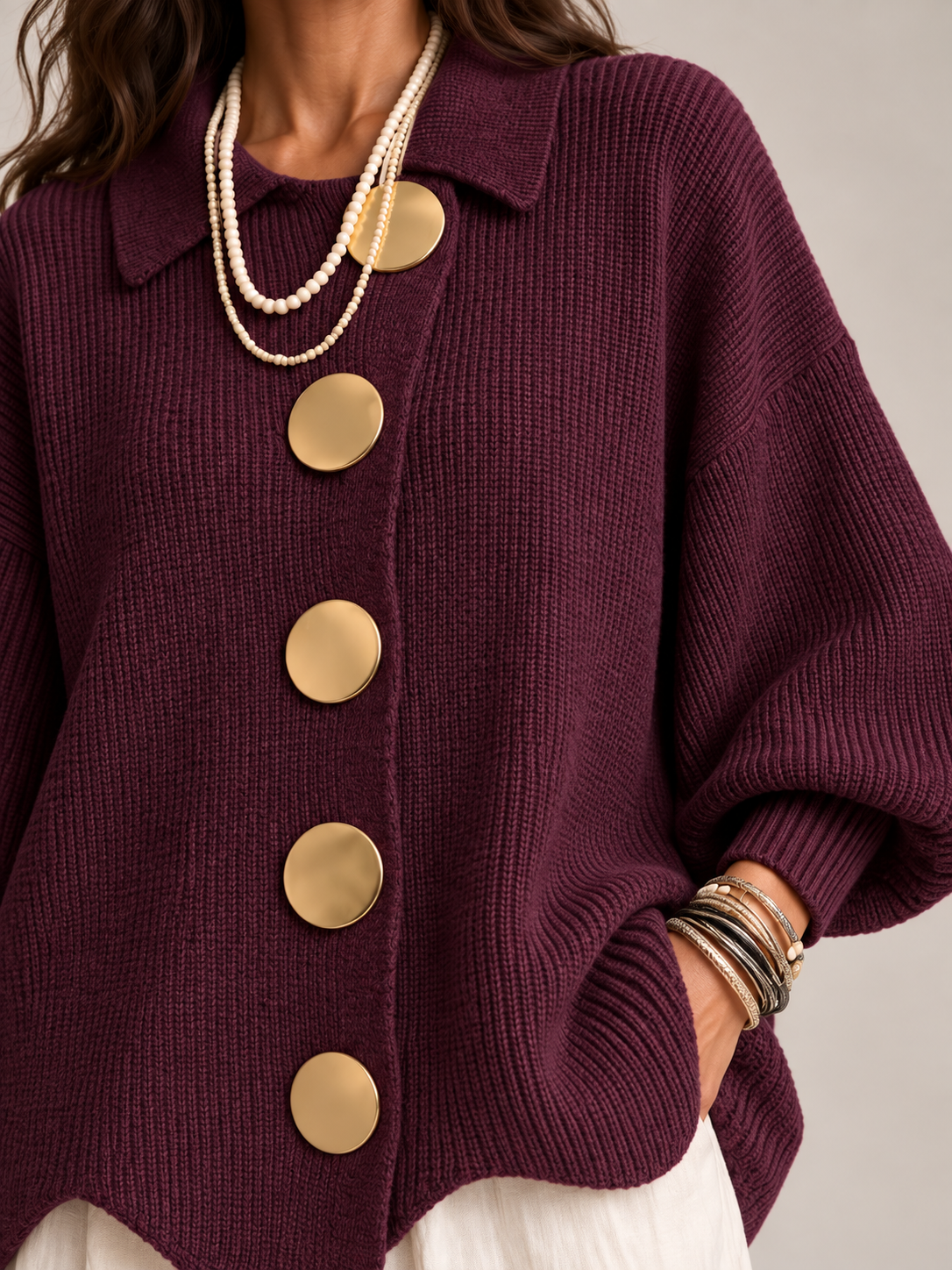 Clémence™ | Cardigan oversize élégant