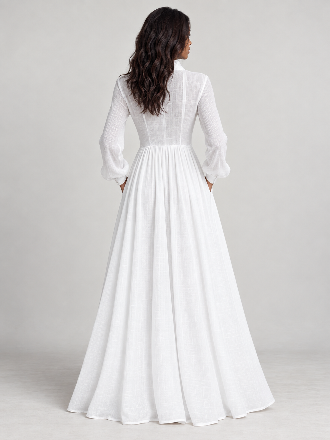 Amélie™ | Robe longue fluide en mélange de lin