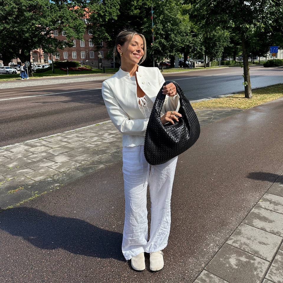 ALYA – SAC CABAS TRESSÉ BORDEAUX