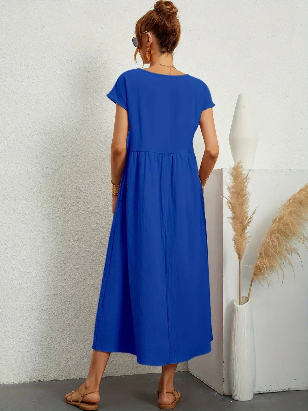 ROBE LÉGÈRE EN COTON DOUX AVEC POCHES