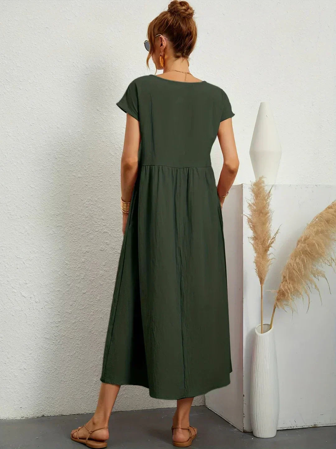 ROBE LÉGÈRE EN COTON DOUX AVEC POCHES