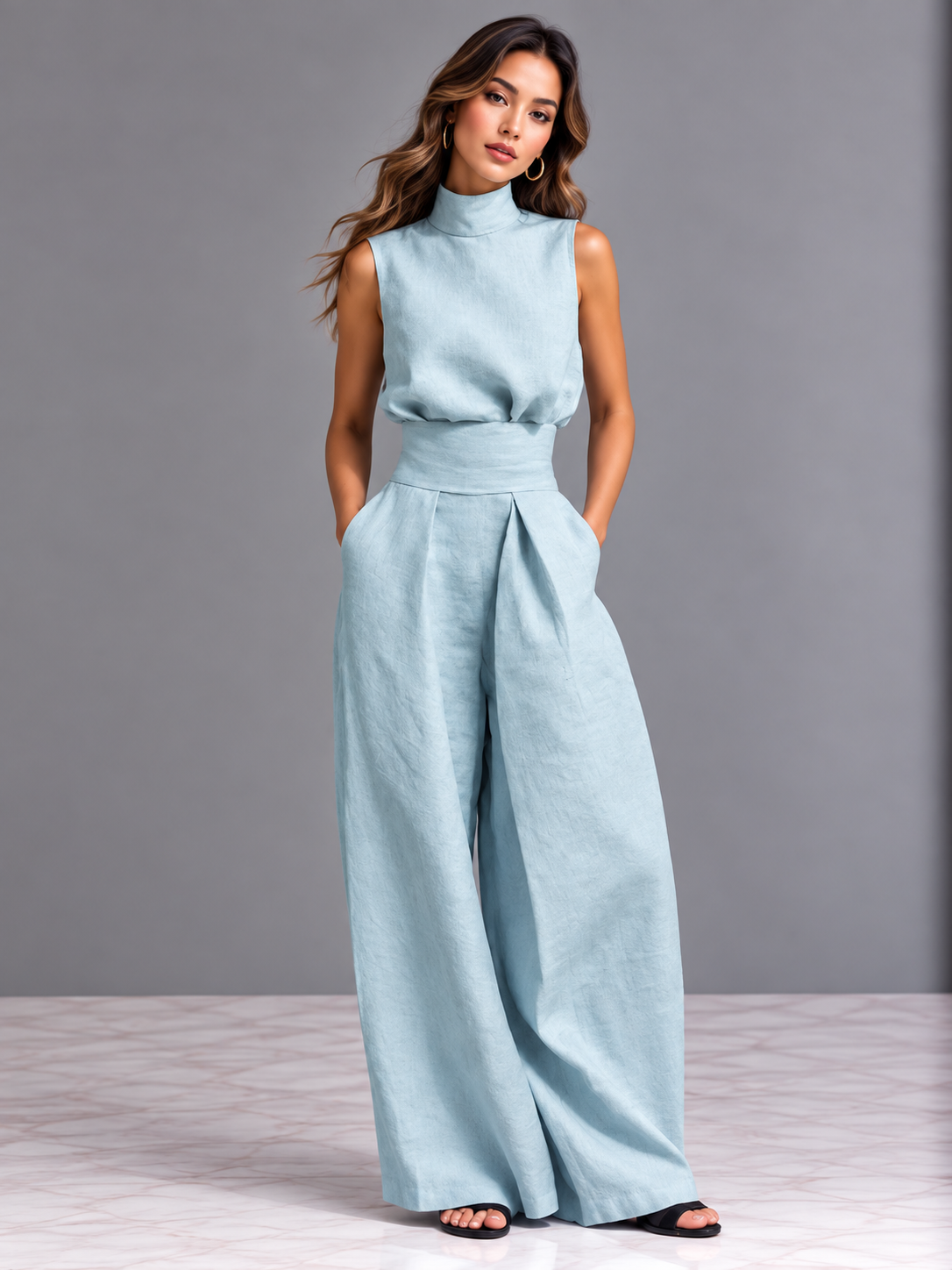 Clara™ | Ensemble fluide en mélange de lin