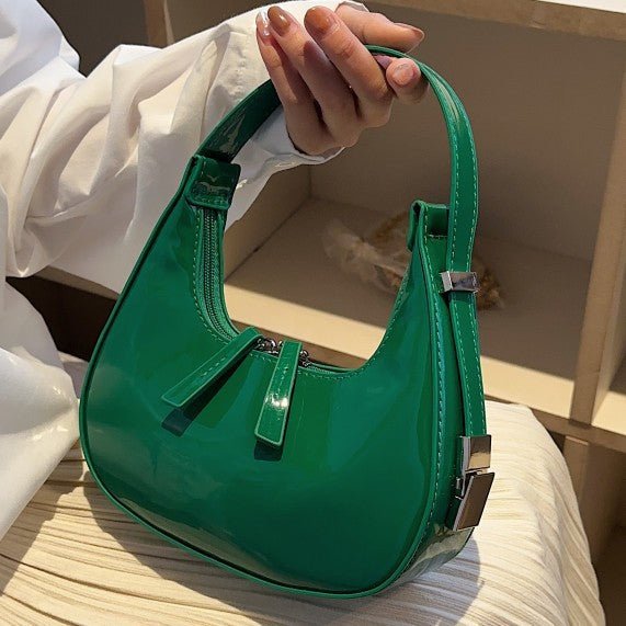AURE – SAC ÉPAULE VERNI ROUGE ÉLÉGANT