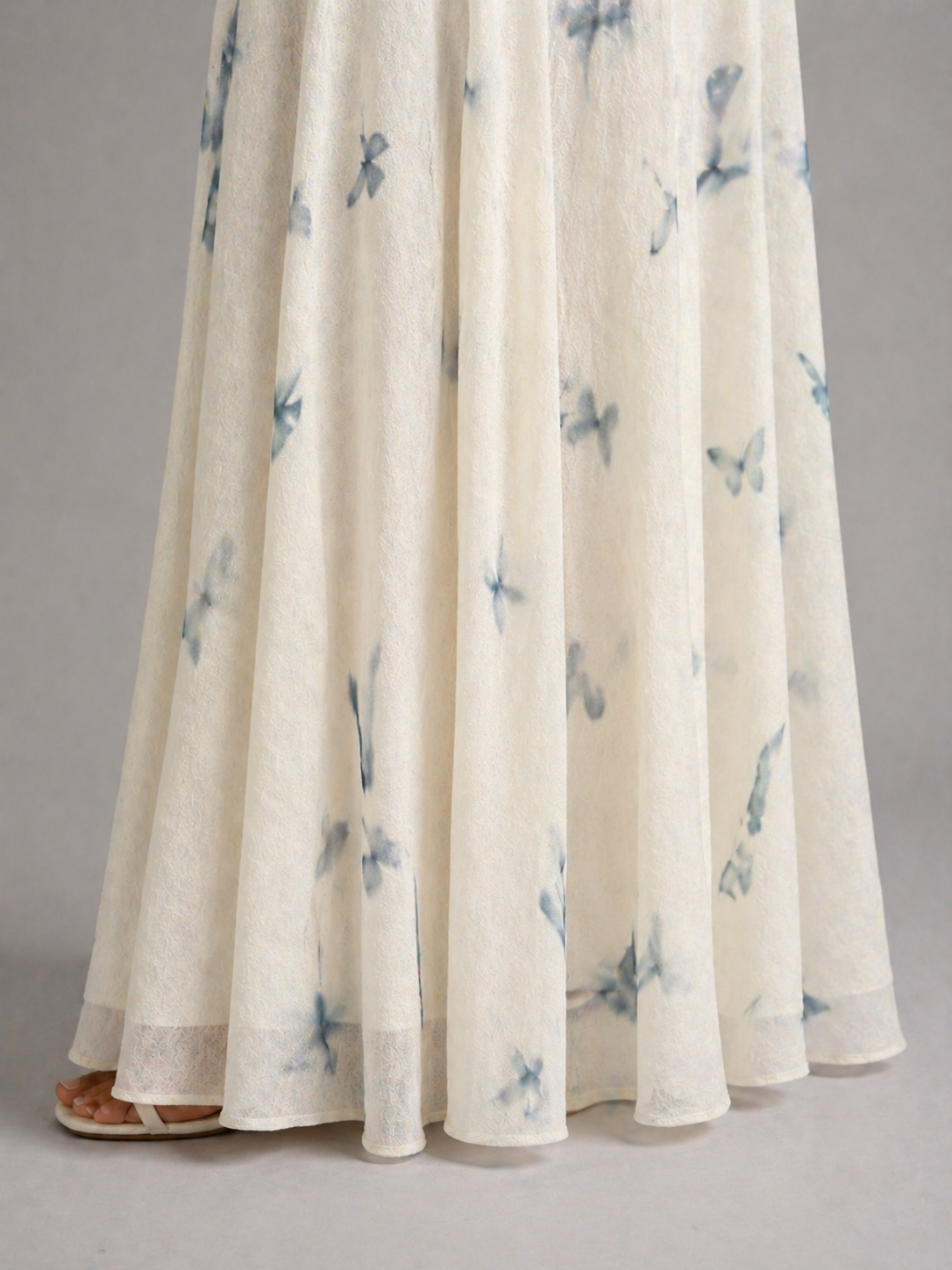 ADRIANA – ROBE LONGUE DOS NU IMPRIMÉ PAPILLONS