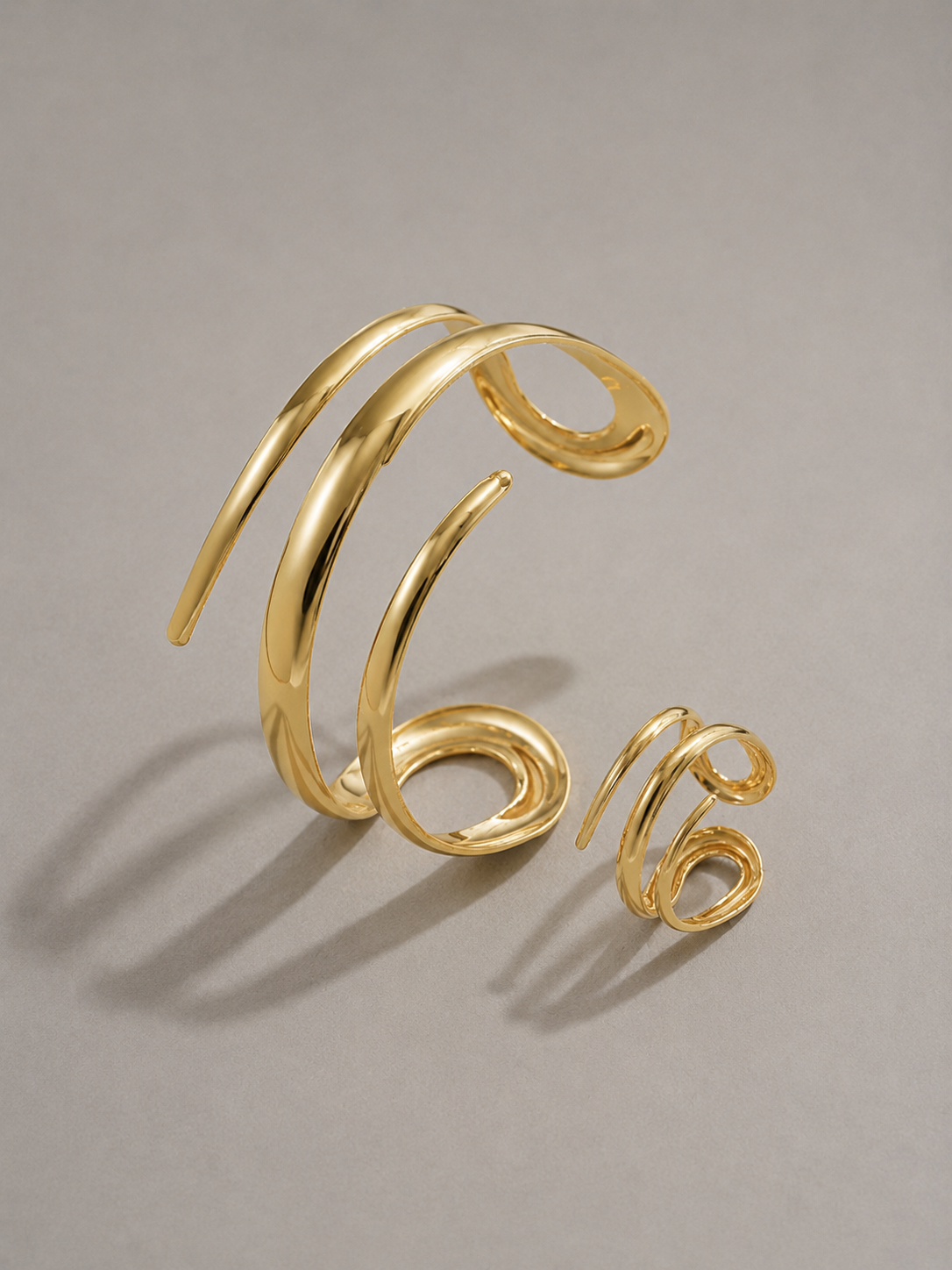 ÉLISÉE - ENSEMBLE BRACELET ET BAGUE SPIRALE