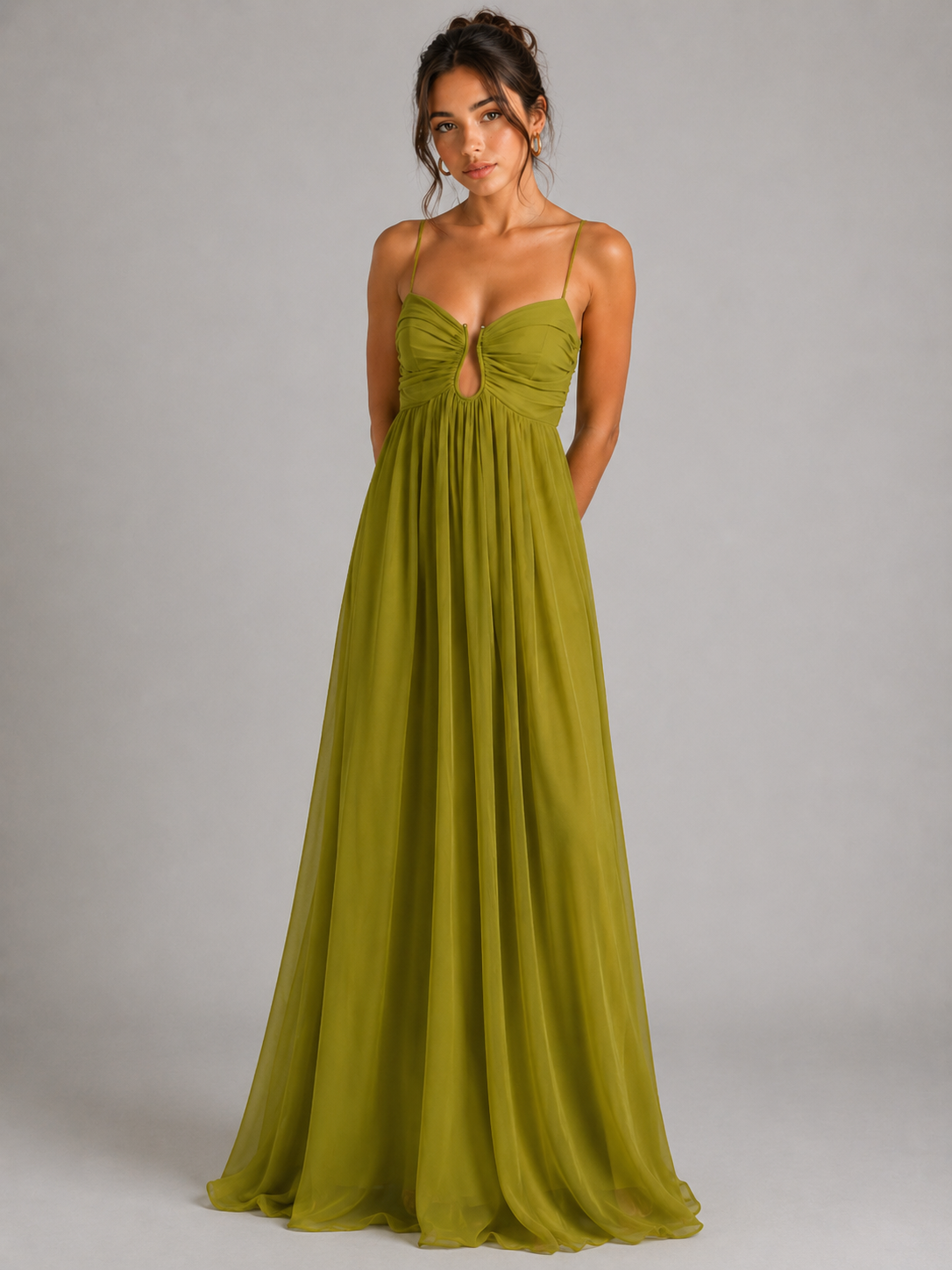 INÈS – ROBE MAXI FLUIDE À DÉCOUPE ÉLÉGANTE