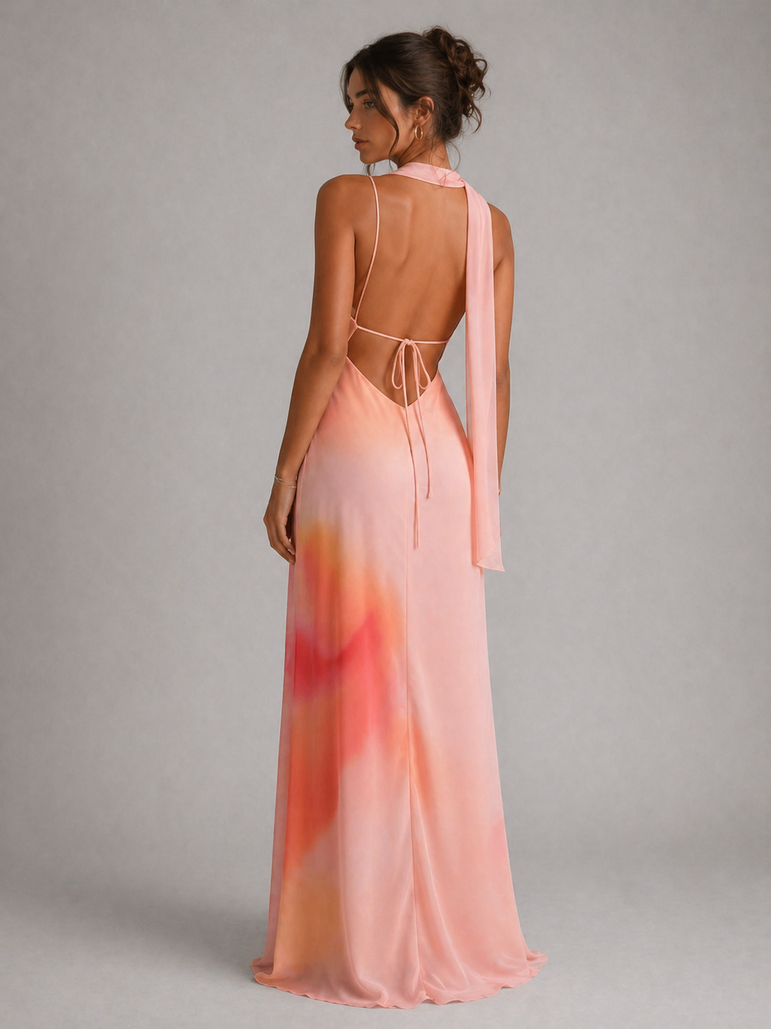 SOLÈNE – ROBE LONGUE DOS NU DRAPÉE