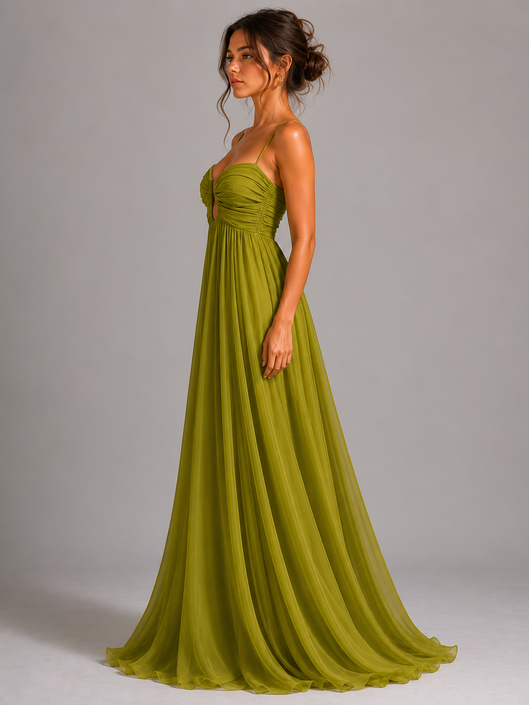 INÈS – ROBE MAXI FLUIDE À DÉCOUPE ÉLÉGANTE