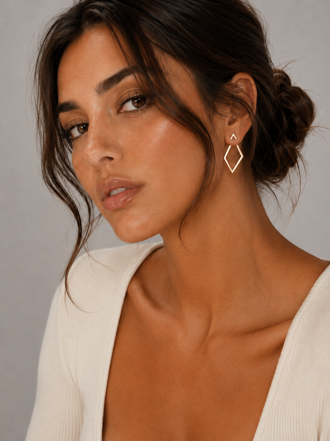 AMÉLIE – BOUCLES D’OREILLES GÉOMÉTRIQUES DORÉES